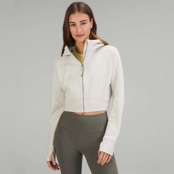 lululemon athletica Tops - Lululemon Scuba Full-Zip Cropped Hoodie | Size: 8 | Bone